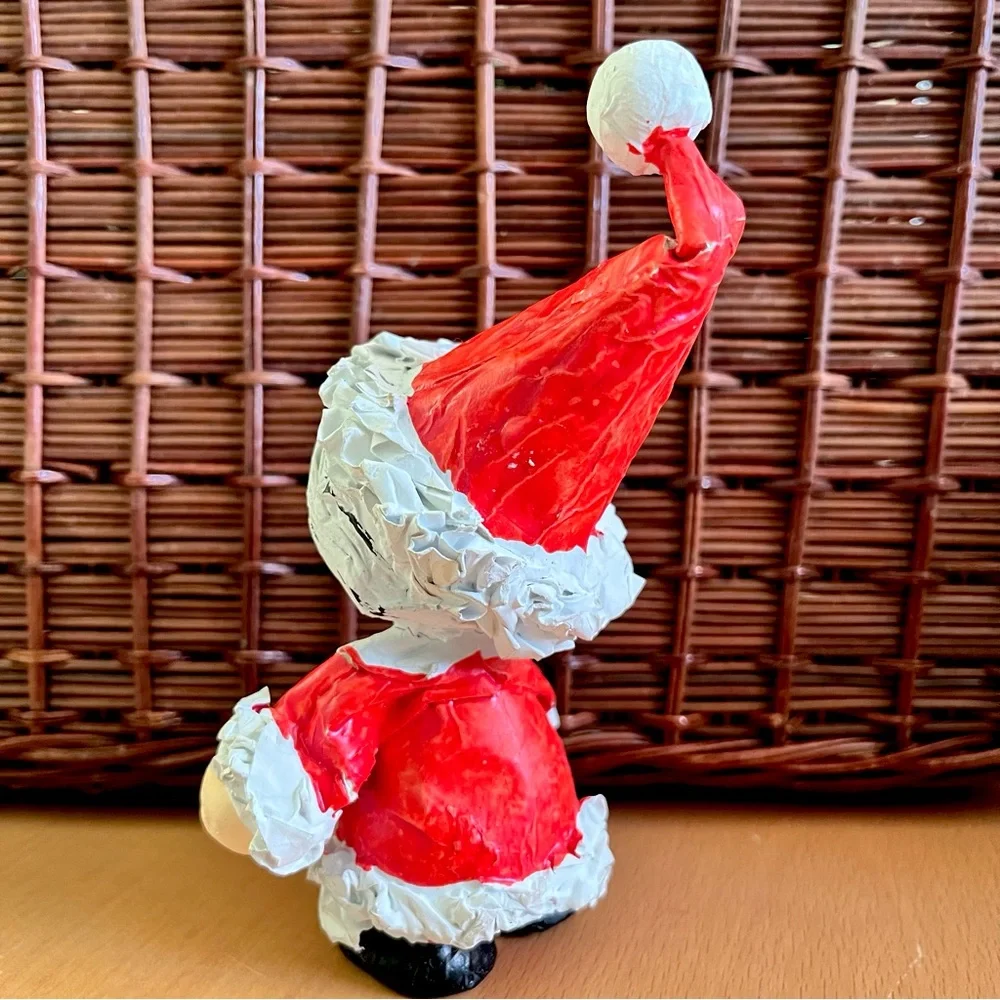 Vintage Mrs Claus Paper Mache Figurine Christmas